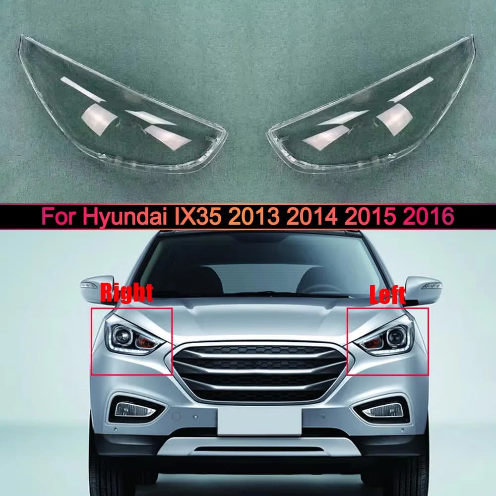 For Hyundai IX35 2013 2014 2015 2016 Headlight Cover Transparent Headlamp Lamp Shell Lens Replace Original Lampshade Plexiglass