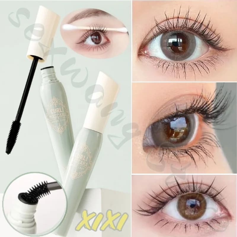 Mascara XIXI Pennello nero naturale Riccioli lunghi sottili Impostazione spessa e duratura Impermeabile e resistente al sudore Non facile da intonare