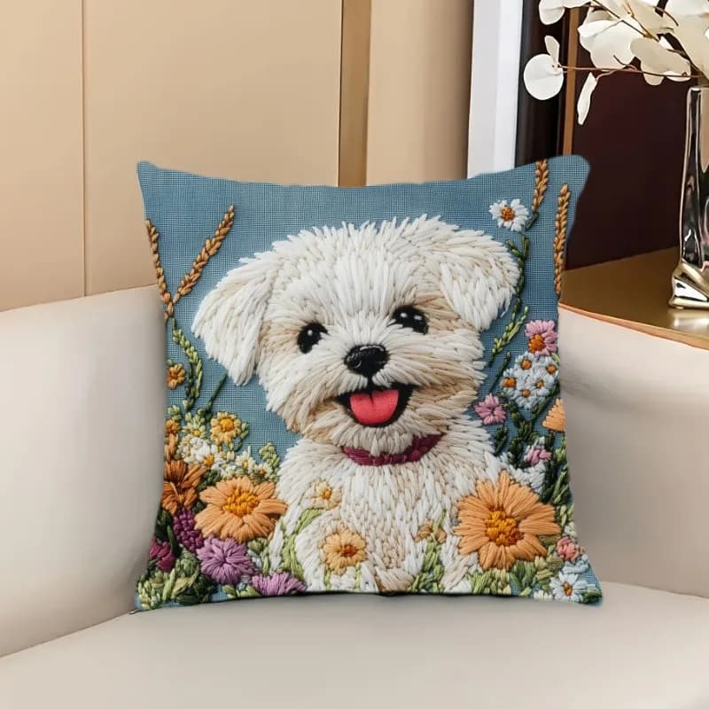 Fodere per cuscini floreali per cuccioli maltais, sedie, soggiorno, federa, accogliente divano con cerniera, fodere per cuscini, camera da letto, decorazioni per la casa per interni
