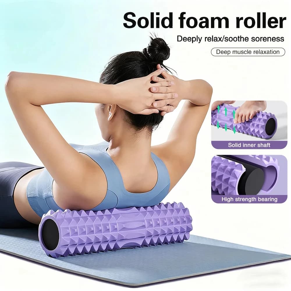 3D Yoga Foam Roller 33/45cm, for Body Modeling, Full Muscular Massage, Relaxation and Sport Rehabilitation