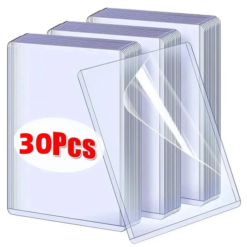 30 Pezzi Custodie Trasparenti per Carte Kpop Coreane con Pellicola Protettiva, Porta Carte Trasparenti per Foto di Idoli e Carte da Gioco