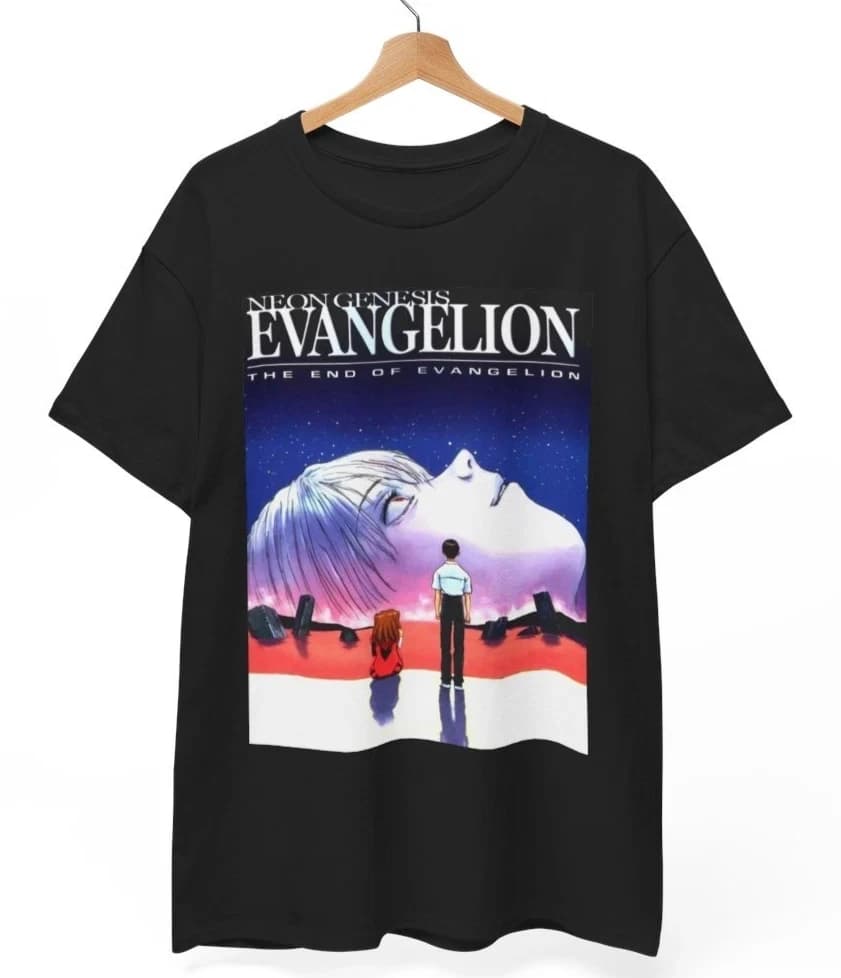 T-shirt Neon Genesis Evangelion End of Evangelion Dark Anime Gothic Tee Camicia a maniche corte da uomo e da donna per la primavera e l'estate