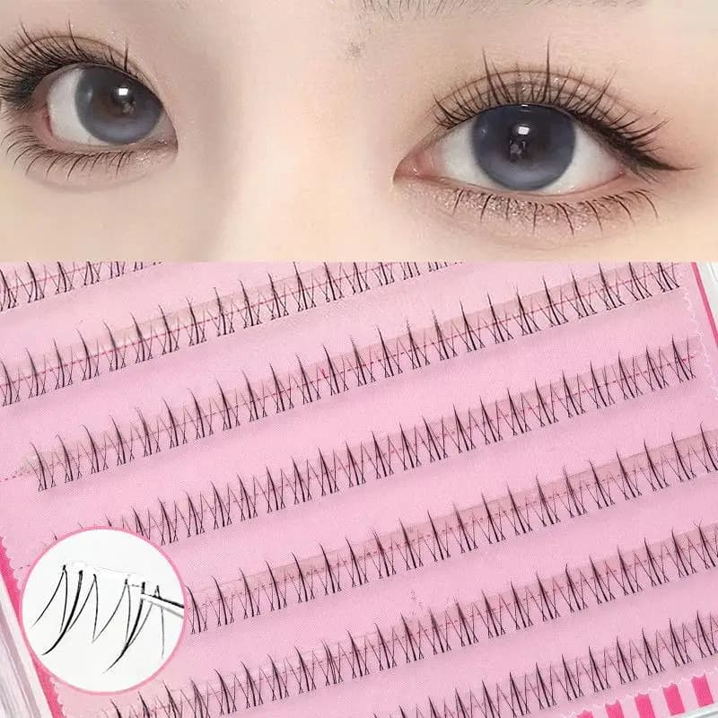 Ciglia finte naturali e realistiche, 10 pezzi, design segmentato, senza colla, comode, ultra morbide, per cosplay e feste