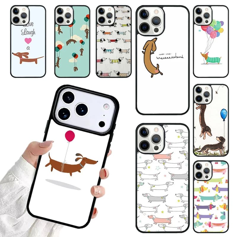 Dachshund Sausage Dog Doxie Phone Case For iPhone 17 16 15 14 13 12 11 Pro Max 17air Shockproof Cover Fundas