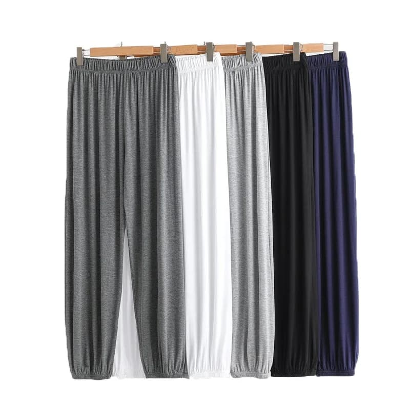 Modal Men's Leg Binding Mosquito Proof Pants Sleeping Pants and Home Pants Casual and Versatile Pajama Pants Fall and Winter