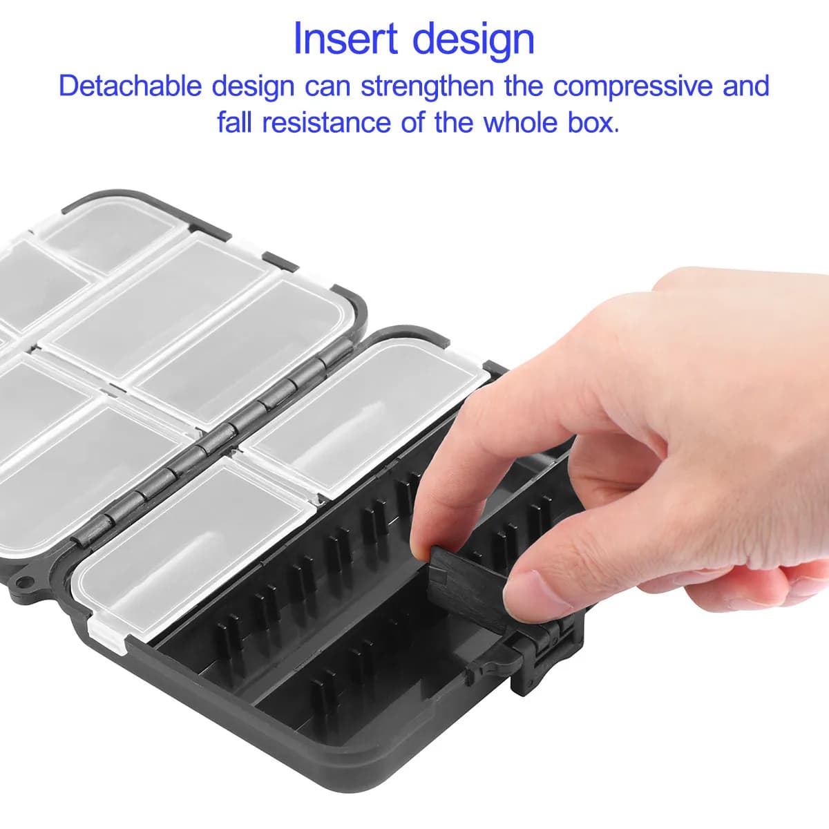 Sturdy Plastic Fishing Tool Box Multi Purpose Tackle Organizer Keeps Gear Sorted Secure and Ready to Use Essential Angler