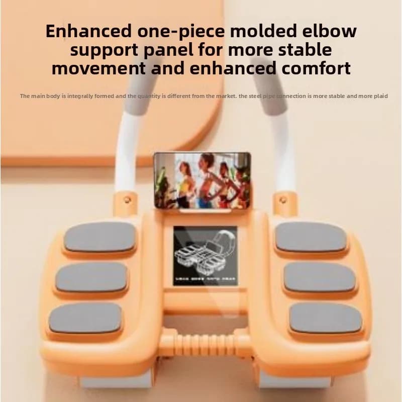 Auto Rebound Ab Roller with Elbow Support, Abdominal Strengthening & Belly Slimming Home Fitness Training Tool，Body Building