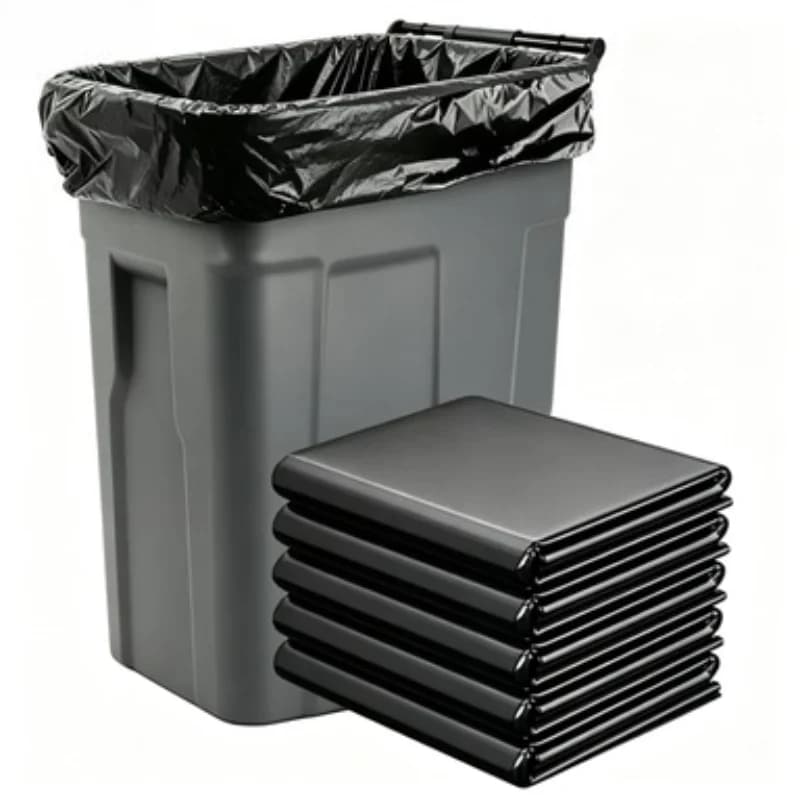 Large Capacity Flat Top Disposable Trash Bags Are Highly Versatile Suitable for Large Trash Cans Yard Cleanup Deep Home Cleaning