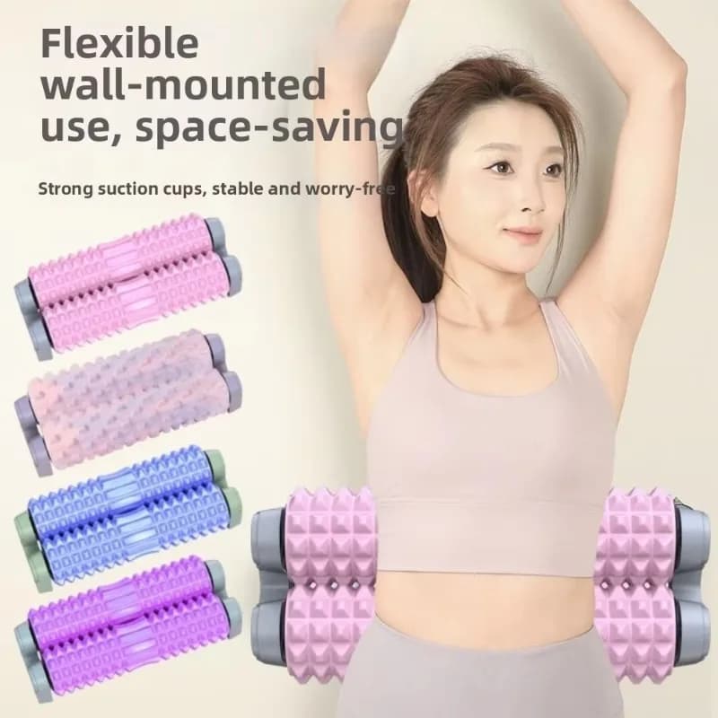 Double Tube Suction Cup Foam Roller High Load Stable Non-Slip EVA Yoga Column Muscle Relaxation