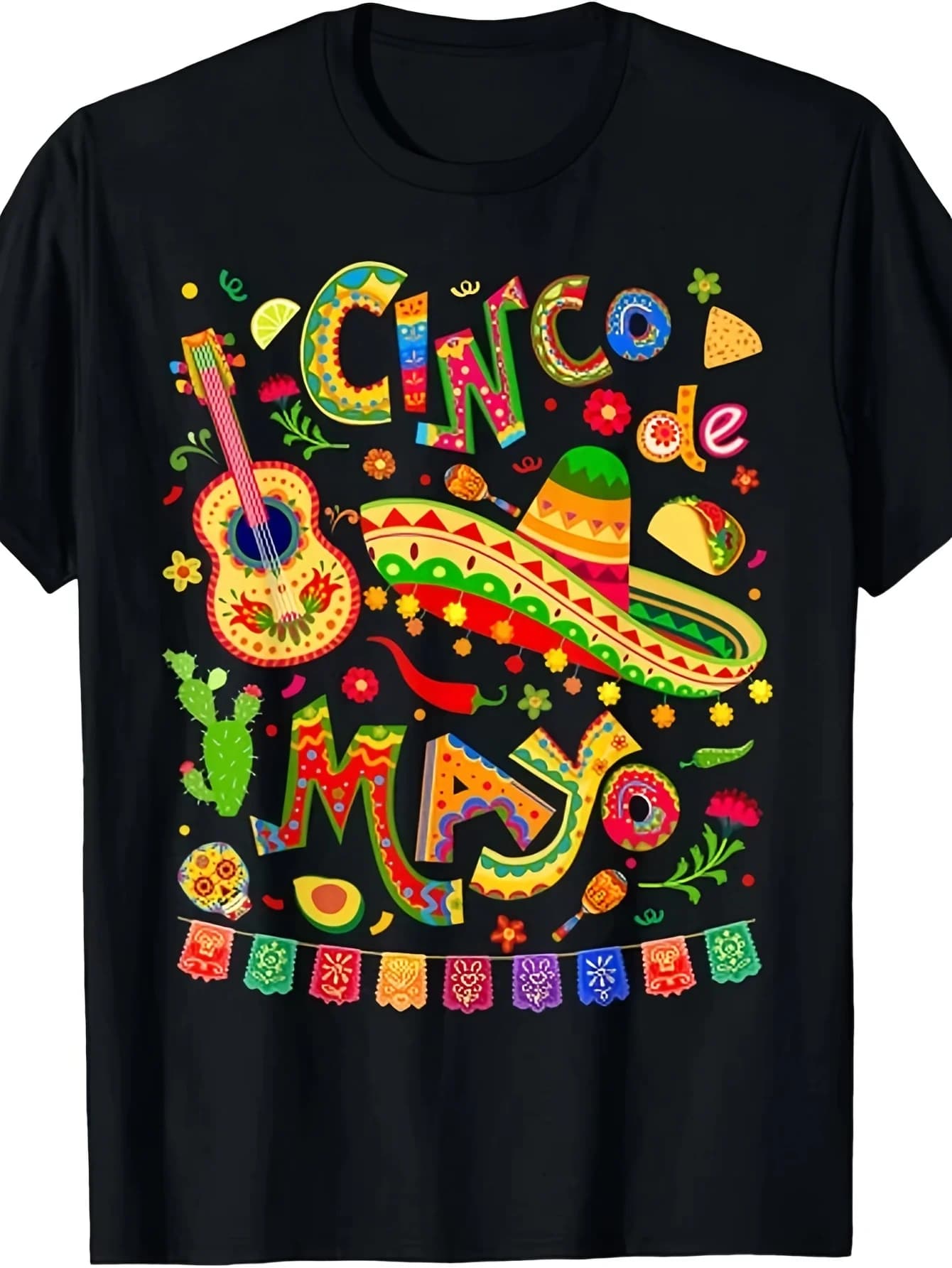 Celebrate Cinco De Mayo with a Festive Mexican Party! Unisex T-Shirt And Hoodie Available for The 2026 Summer Season, Featuring a Stylish Short-Sleeve Design And Made from 220G Fabric