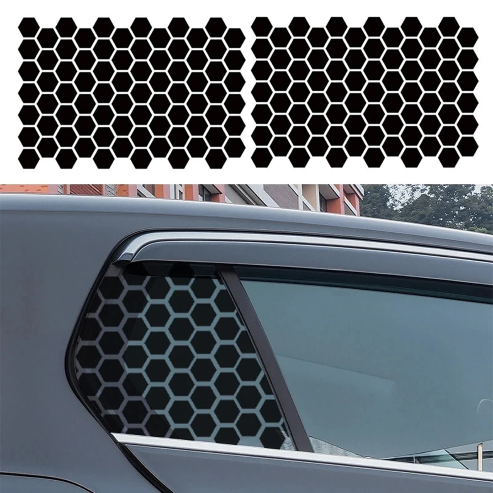 Honeycomb Vinyl Car Stickers 75x50cm Self-Adhesive Decals Car Side Window Honeycomb Sticker for Helmets Bike Motorcycle Scooter