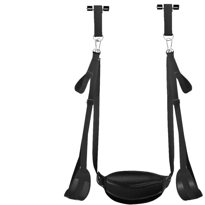 Altalena sessuale BDSM da porta con manette di contenimento, cavigliere, cinghie regolabili e supporto per i glutei, giocattolo sessuale bondage