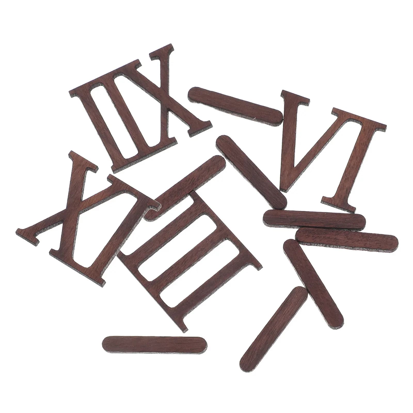 1Set Wooden Roman Numeral Clock Kit DIY Silent Wall Clock Replacement Parts Repair Supplies for Home Decoration