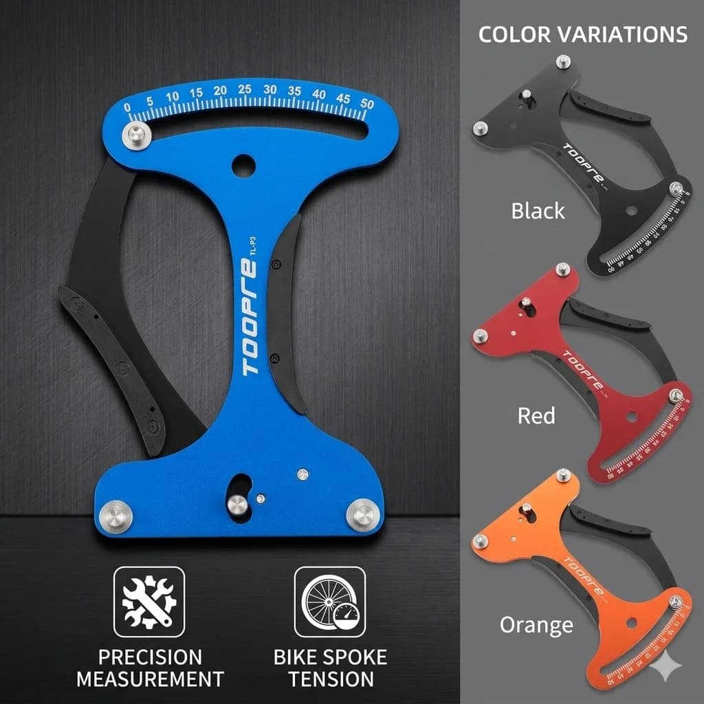 TOOPRE CNC Aluminum Alloy Bicycle Spoke Tension Meter Indicator Wheelset Builder Tool For MTB Road Bike Wheel Repair Measurement