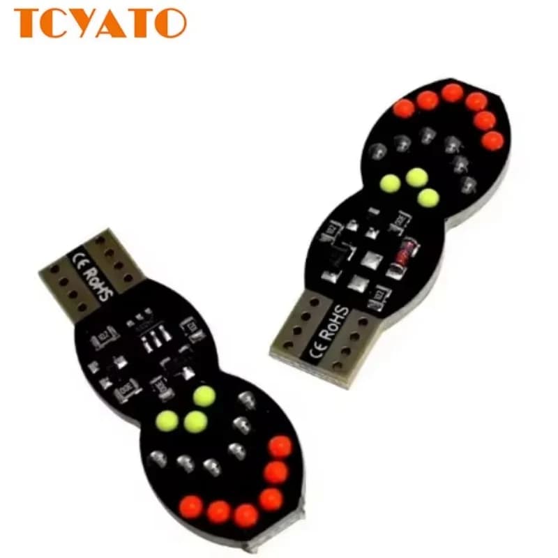 TCYATO 6PCS Indicatore di larghezza per auto T10 30SMD luce flash scorrevole W5W guida piccola luce 12V
