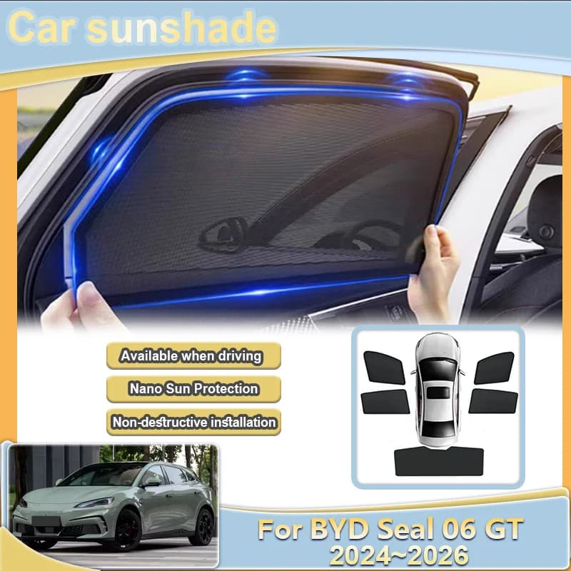 Per BYD Seal 06 GT 2024 2025 2026 Tendine Parasole a Rete per Parabrezza, Protezione Solare Oscurante, Accessori Auto