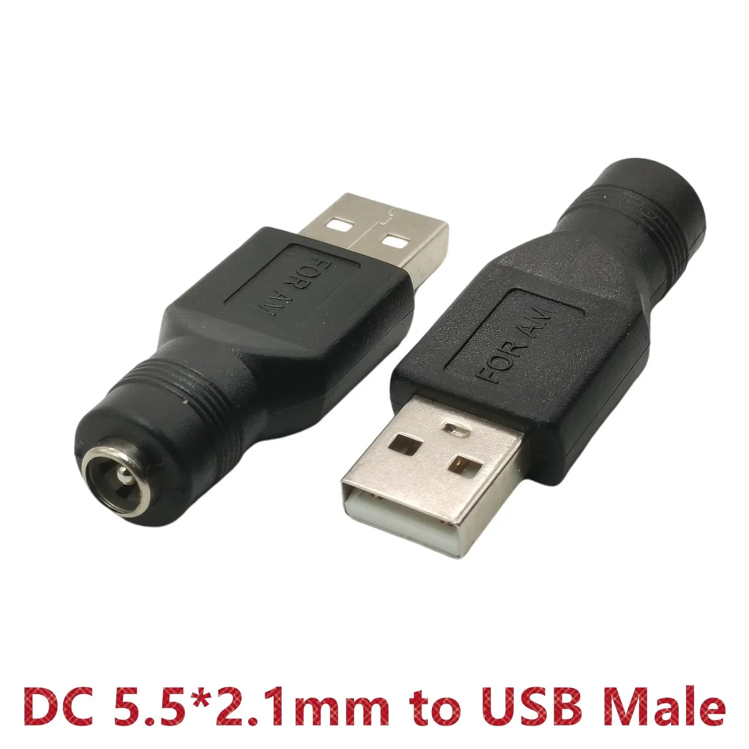 USB to DC Power Adapter USB 2.0 Male(Female) to DC 5.5mm x 2.1mm Female 5V Connector Power Adapter for USB Device and for Laptop