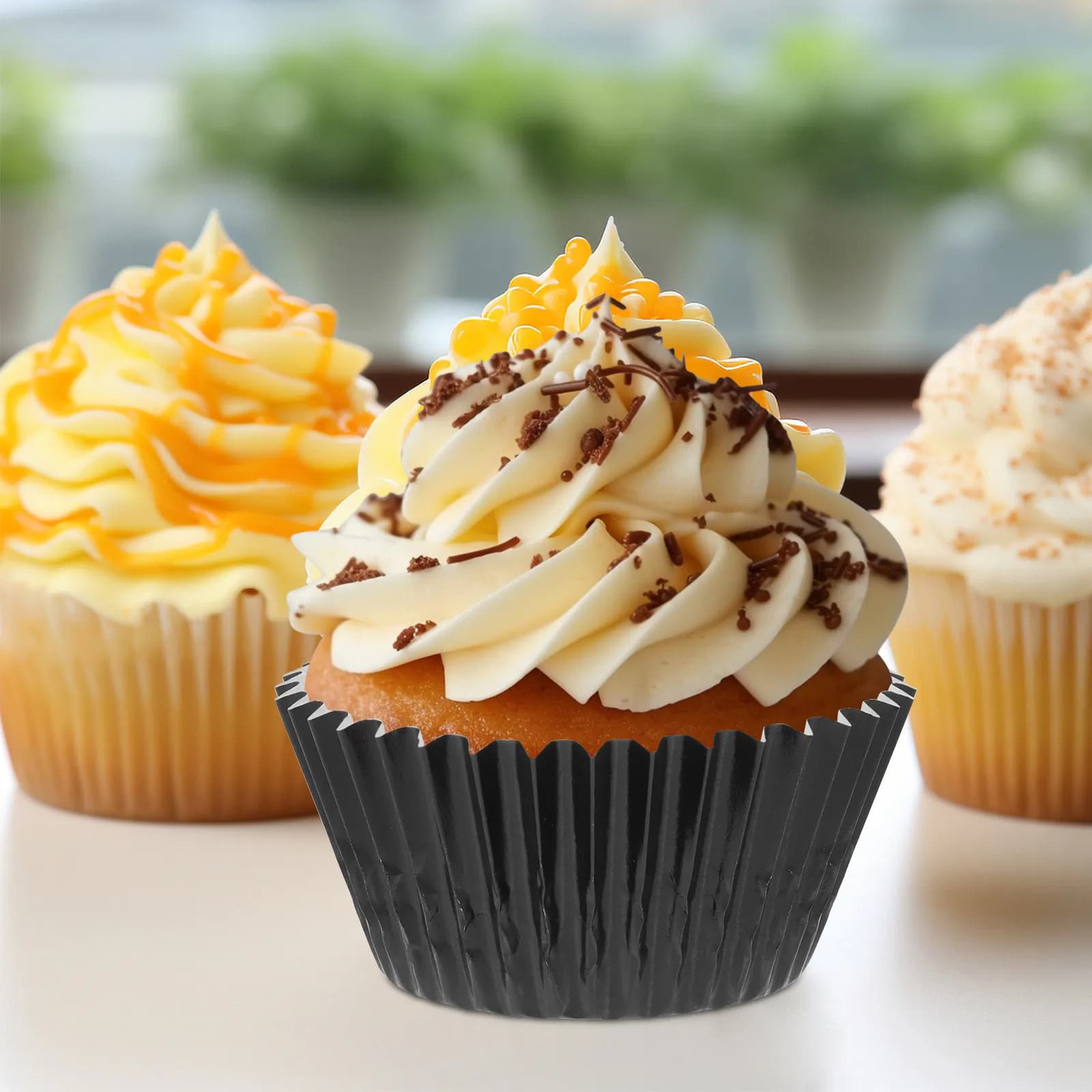100Pcs Egg Tart Paper Cups Foil Baking Molds for Oven Air Fryer Cupcake Liners Foil Pudding Cups Baking Supplies
