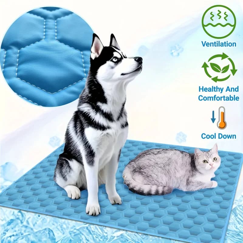 Tappetino Refrigerante per Cani Estivo Lavabile Portatile, Cuscino Rinfrescante per Animali Domestici, Coperta in Seta Ghiacciata per Cani e Gatti, Tappetino Traspirante per Divano e Riposo