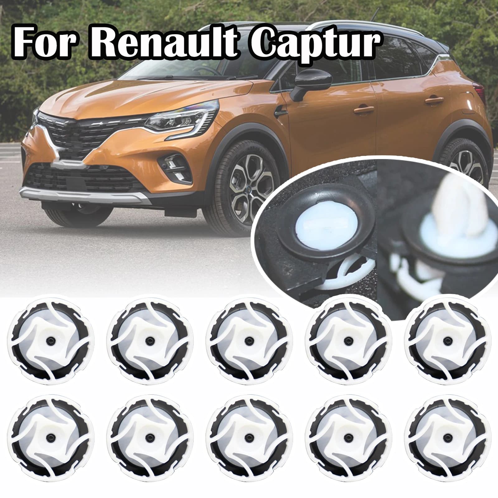 Per Renault Captur (J87) 2019 2018 2017 2016 2015 2014 2013 Samsung QM3 pannello della portiera dell'auto rivestimento della carta Clip di fissaggio rivetto tappezzeria