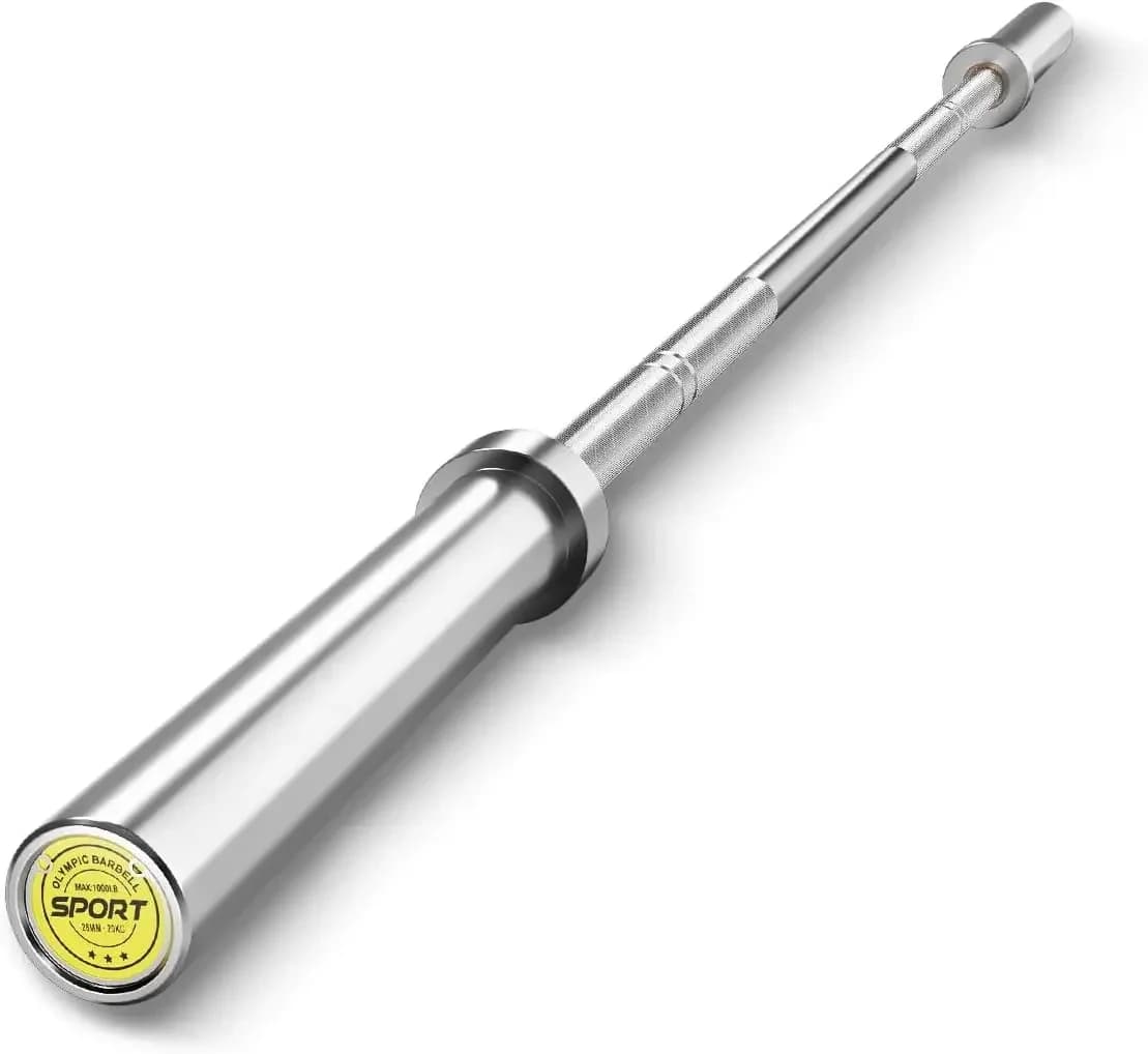 Garvee 1000LBS Capacity Hard Chrome Barbell, 7FT 20KG Weight Bar Knurled Grip Fits 2" Plates for Powerlifting Squats Deadlifts Bench Press