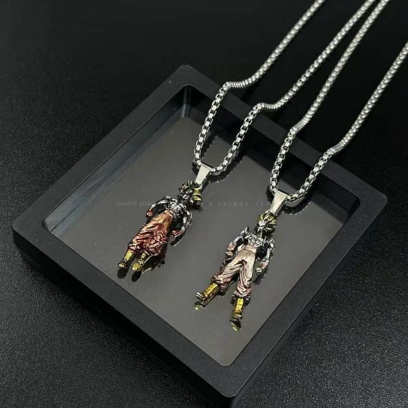 Nuova Collana Dragon Ball Super Saiyan Son Goku in Lega Elettroplaccata, Ciondolo Personalizzato, Catena per Maglione Hip Hop, Regali a Tema Fumetto
