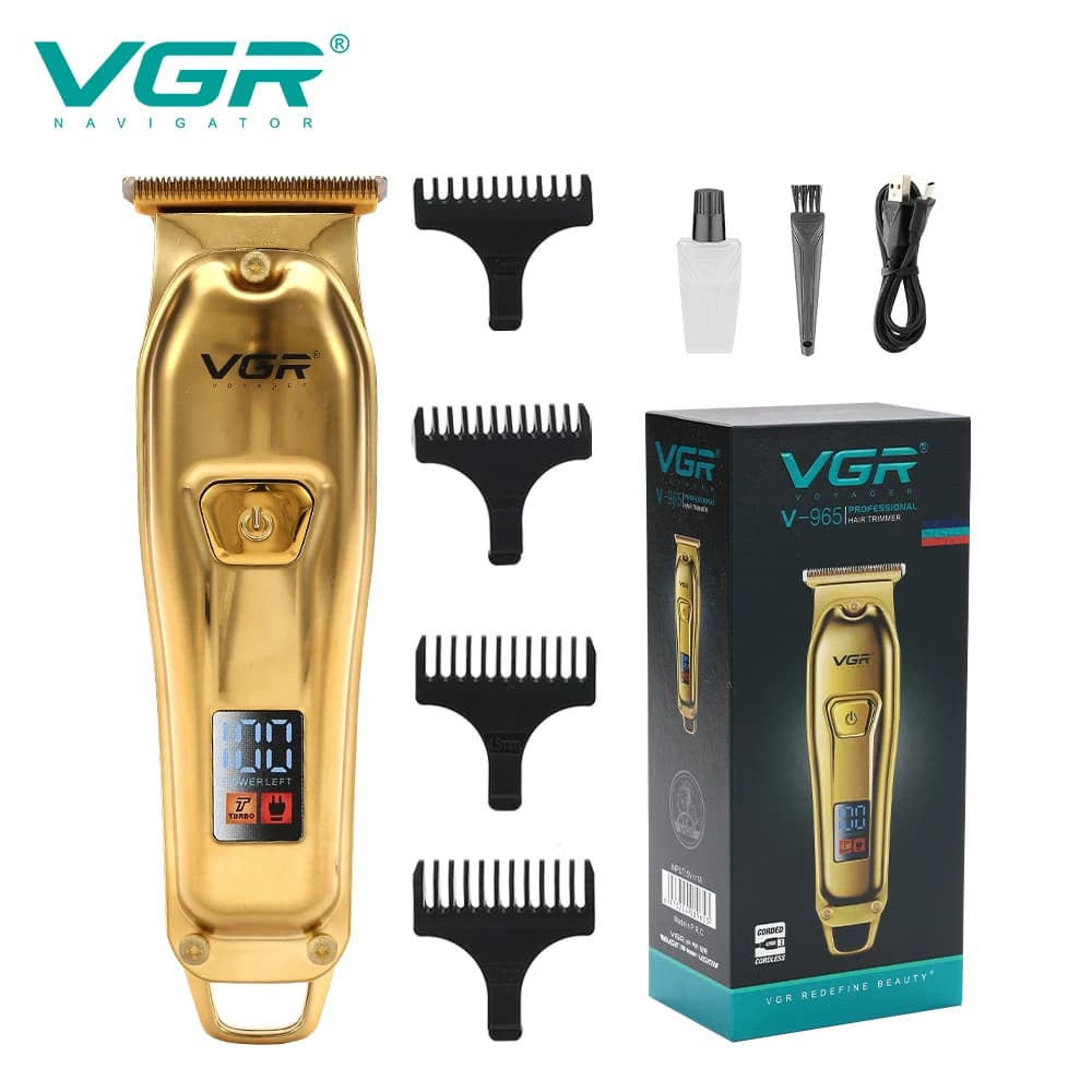 VGR 965 New Metal Haircuts Electric Haircut Barbiere Professional Battery Haircut for Men