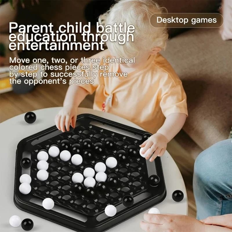 Set di Scacchi Interattivo per Famiglie, Gioco di Logica e Strategia per Bambini, Giochi da Tavolo in Bianco e Nero per l'Engagement Genitore-Figlio