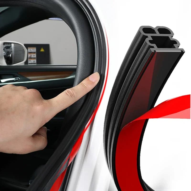 Striscia di tenuta in gomma per portiera auto di 2 dimensioni Protezione a doppio strato Striscia per portiera/cappuccio/bagagliaio Striscia di tenuta impermeabile insonorizzata