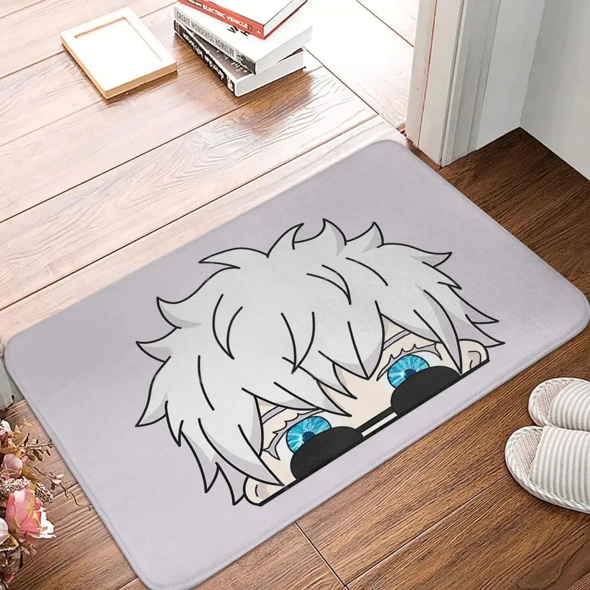 Jujutsu Kaisen Gojo Satoru Ingresso casa Zerbino Decor Cucina Corridoio Balcone Tappeti Soggiorno Tappeto Flanella Bagno Rilievo del piede