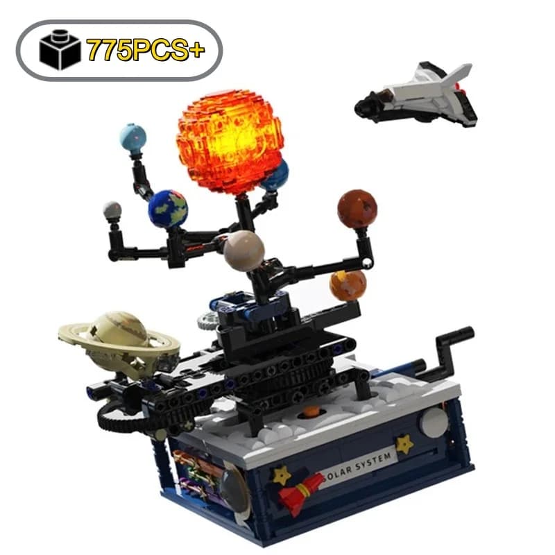 FUNXINEE Serie tecnica di esplorazione spaziale Sistema solare rotante Globo Building Blocks Modello di mattoni Regali di compleanno di Natale