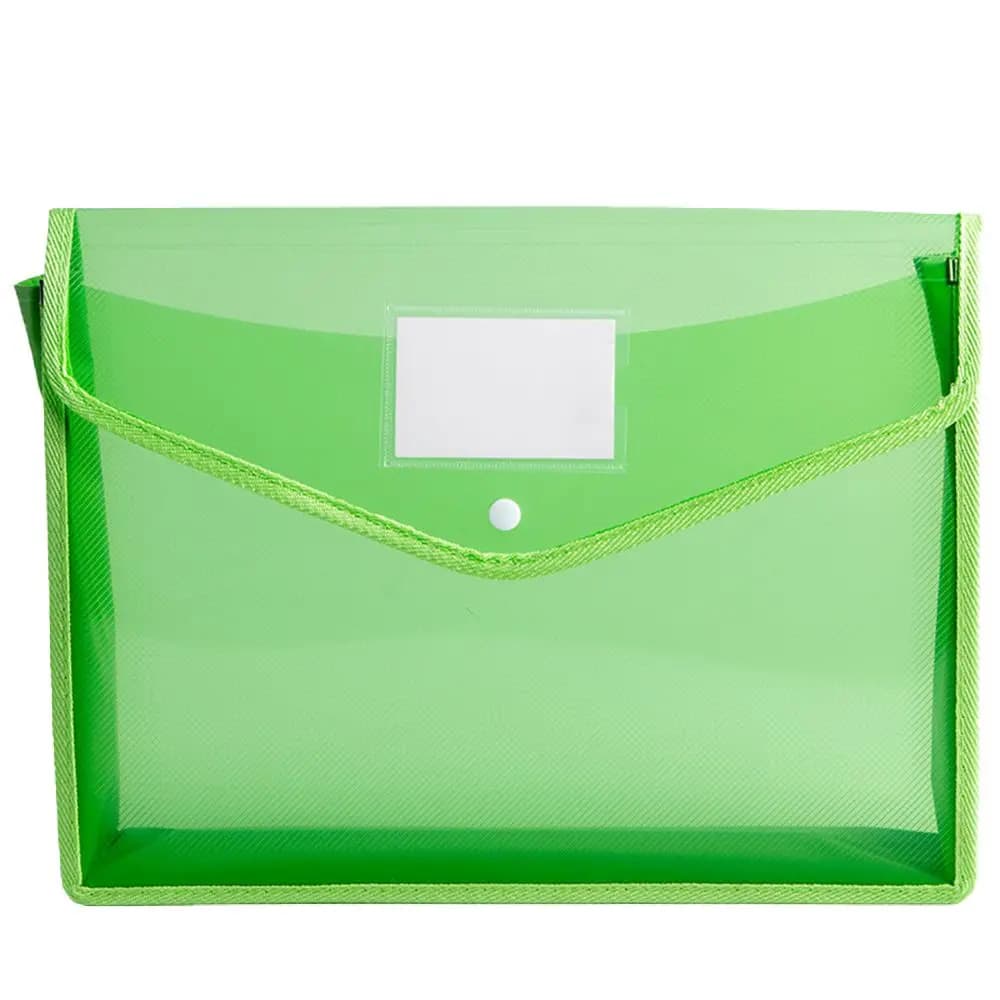 Waterproof A4 Storage For School Home Work Office Snap Button Folders Organizers File Envelopes Stationery Cases File Bags