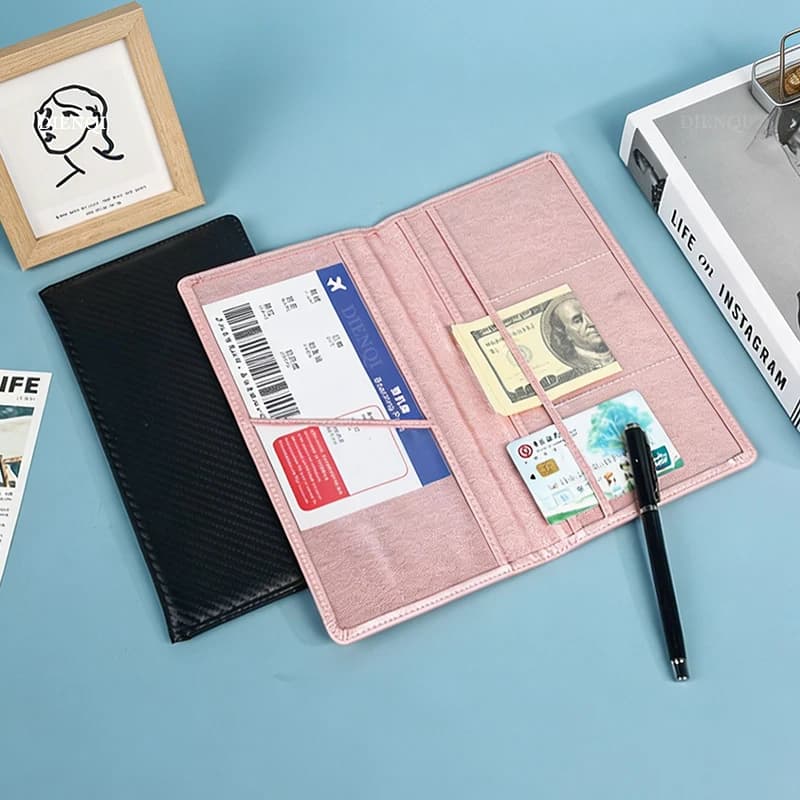 Portafoglio da Viaggio per Passaporto, Organizzatore di Documenti, Custodia per Libretto di Circolazione e Assicurazione Auto, Porta Carte di Credito, Custodia per Patente di Guida
