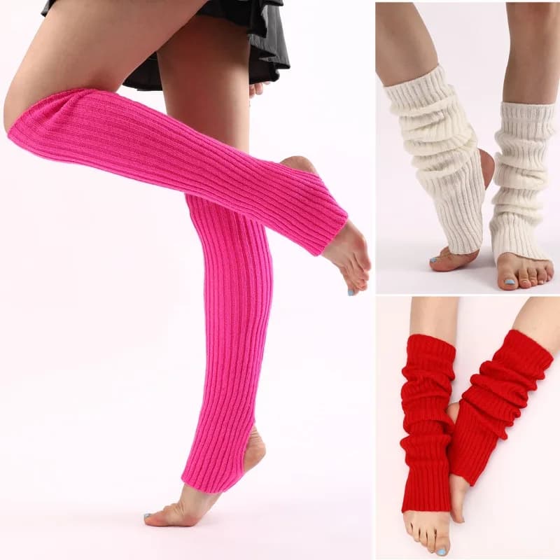 Scaldamuscoli da donna Calzino Calze sexy sopra il ginocchio Ghette invernali Mantieni caldi Leggings morbidi Calzini lunghi con tacco scavato femminile