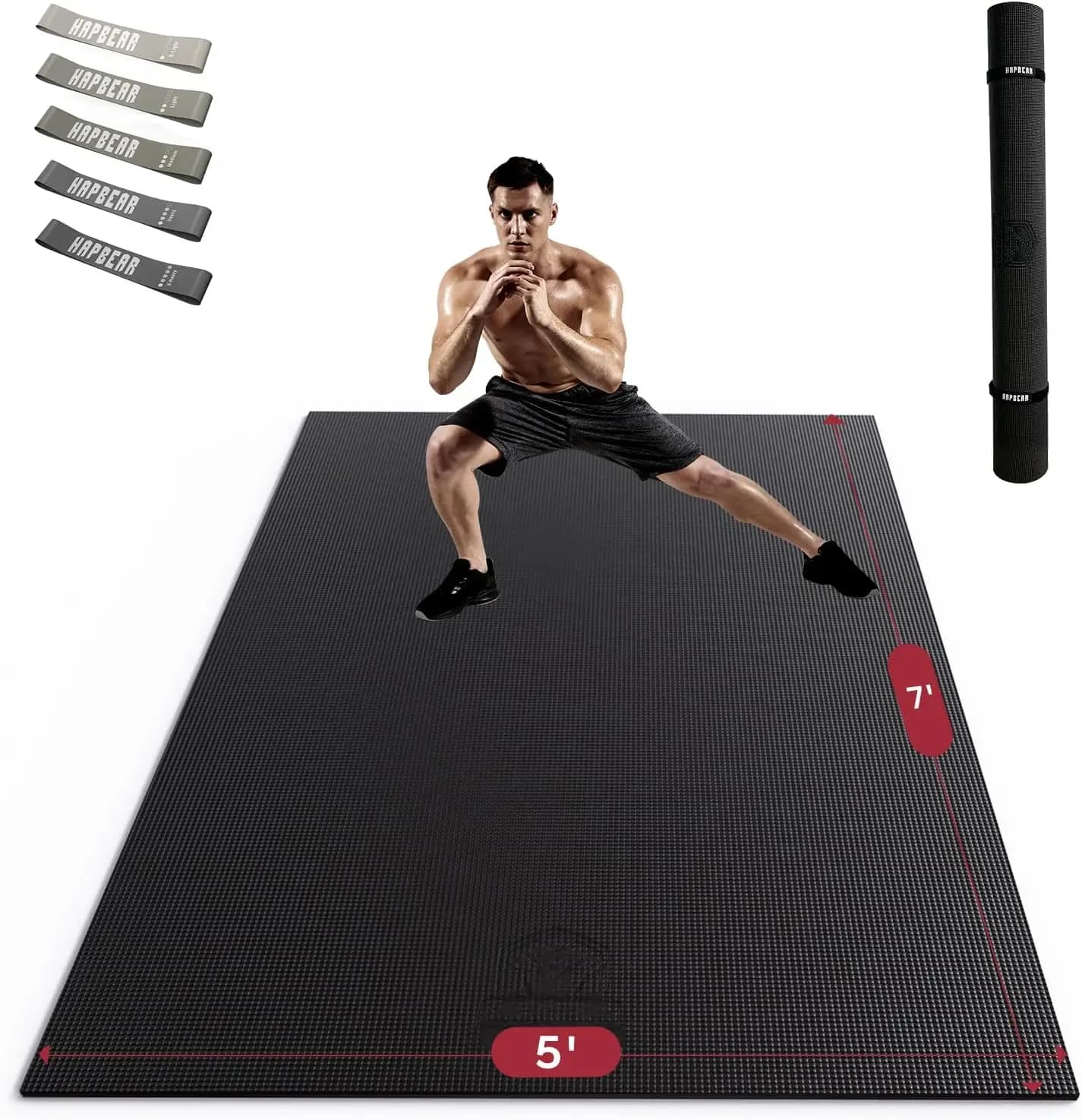 Extra Large Thick 8mm Anti-slip Exercise Mat, Available in Different Measures for Home Gym, Yoga and Cardio Training