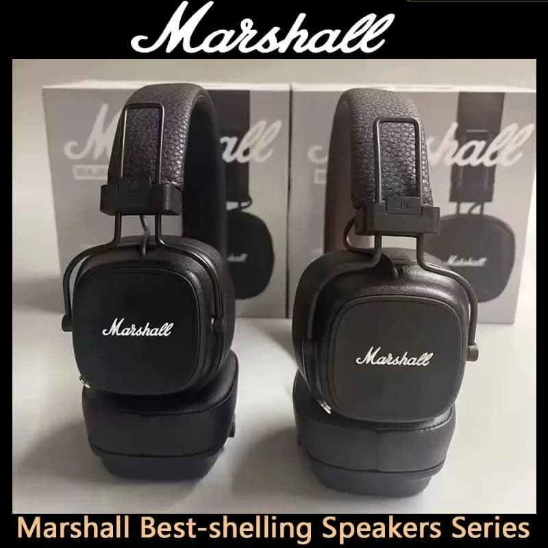 Cuffie Bluetooth Wireless Marshall Major IV 4, Pieghevoli, Bassi Profondi, per Sport e Gaming, con Microfono