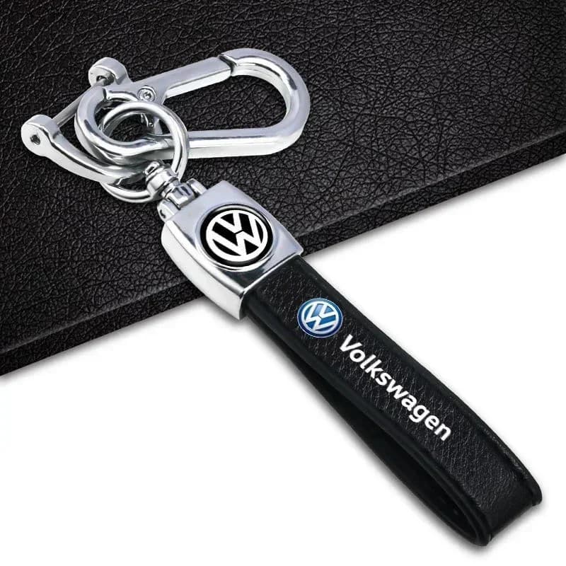 2026 Hot For VW VOLKSWAGEN Durable Buckle Leather Keychain Car Key Ring Holder for Volkswagen Golf 7 T5 MK5 Caddy Passat B7 Lavi