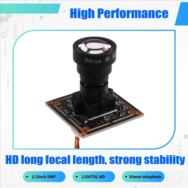 【NUOVO LISTA】 Modulo telecamera CCTV analogica 1200TVL 5MP con obiettivo da 50 mm per microscopio fai da te telescopio videocamera per auto campanello