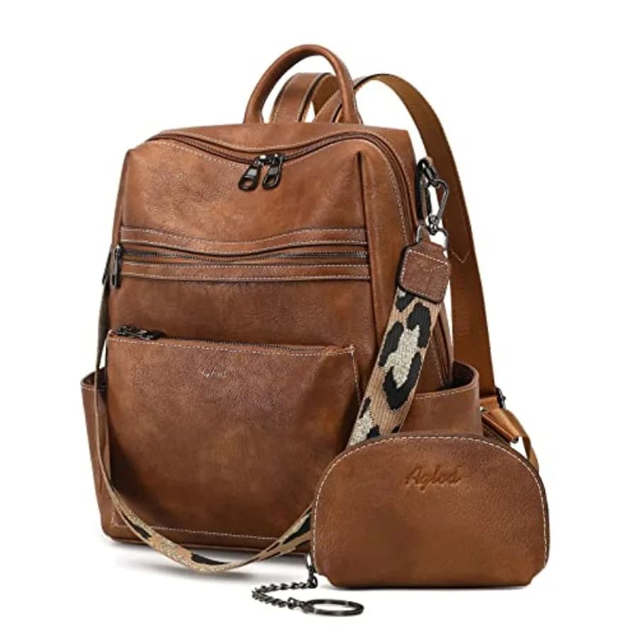Zaino in Pelle per Donne, Borsa a Spalla di Design, Elegante Borsa da Lavoro e da Viaggio in Ecopelle