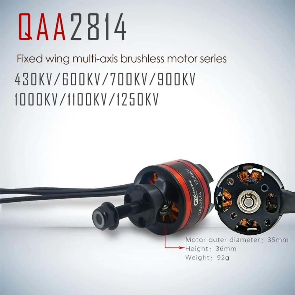 QX-MOTOR QAA2814 2814 3536 600KV 700KV 900KV 1000KV 1100KV 1250KV Motore Brushless CW CCW per RC Multirotore Drone Parte ad ala fissa
