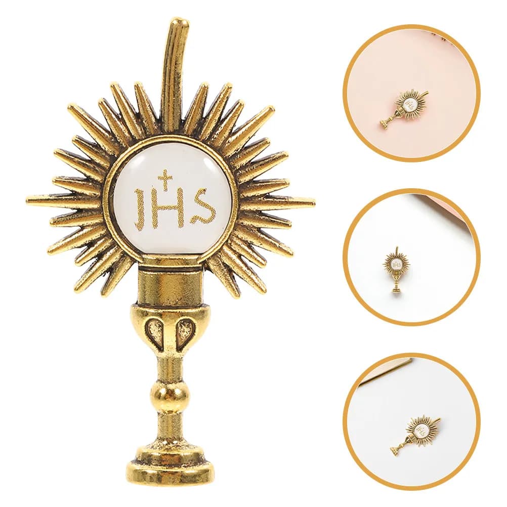 Set di 4 Spille in Lega di Zinco, Spilla Religiosa Cattolica Sacra per Decorazione di Vestiti, Sciarpe, Zaini, Spilla Portafortuna