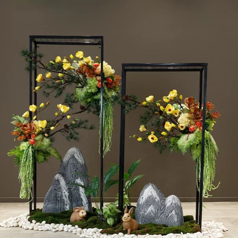 Artificial Flowers for Landscapes, Simulate Plants for Windows, Hotels, Shopping Centres, Internal Floral Displays, Fin Plants for Landscape Decoration