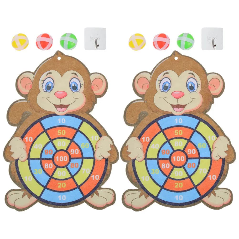 2 set di palline appiccicose in stile cartone animato, set di giochi per feste, gioco di lancio per bambini da interno, migliora le abilità motorie, interazione genitore-figlio