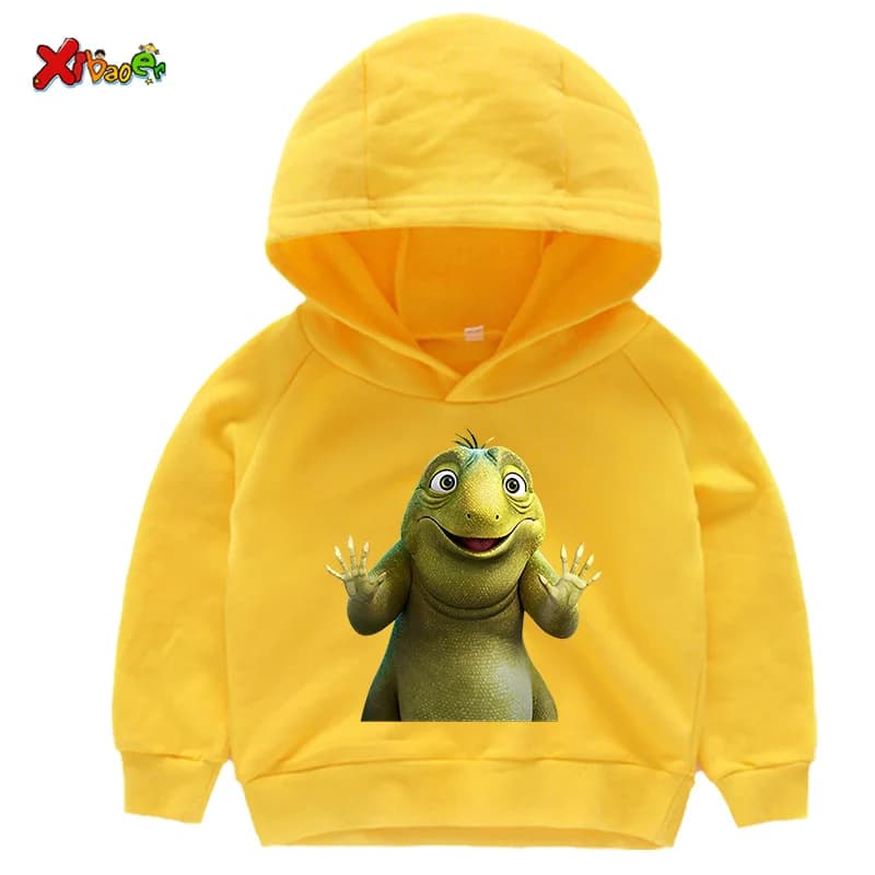 Felpe con cappuccio per bambini Felpe Vestiti Camaleonte Pullover Ragazza Moda Felpa Primavera Bambino Neonato Flim Cartoon Maglioni Felpa con cappuccio