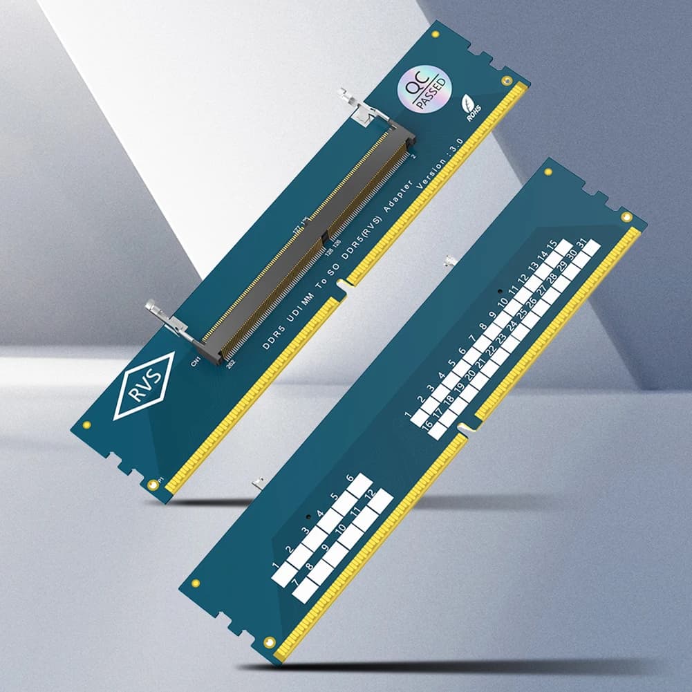 Scheda Adattatore Universale per Memoria DDR5 Desktop U-DIMM, Compatibile con Power Bank Portatile, Smartwatch e Auricolari Wireless