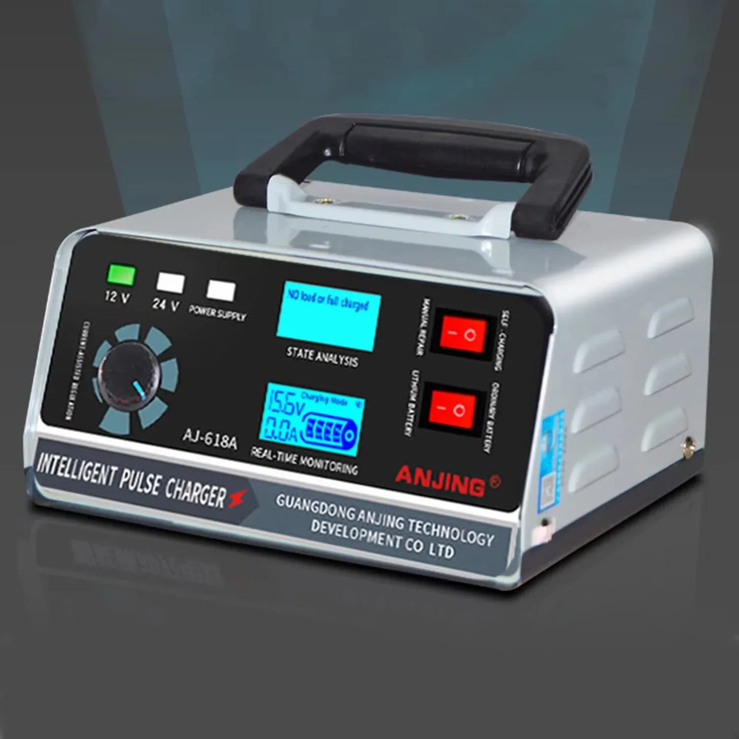 Caricabatterie Intelligente Portatile per Auto, Caricatore Automatico Smart, 12V (30A) e 24V (15A), Riparazione Automatica a Impulsi, NUOVO