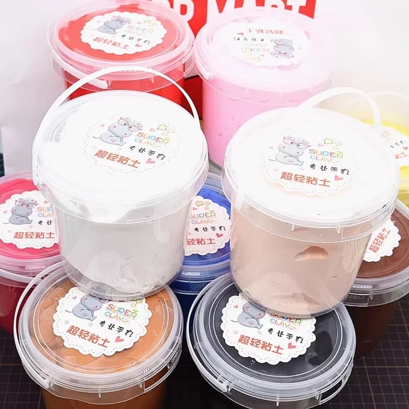 300g Canna di argilla ultraleggera Manuale per bambini Sollievo intellettuale Argilla colorata morbida Giocattoli per l'educazione e l'apprendimento dei bambini fai da te