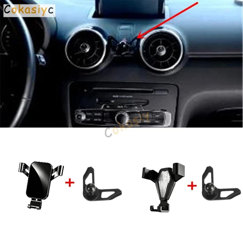 1Lot ABS Plastic For Audi A1 8X1 8XK 2010-2018 Special Car Phone Holder Fixed Bracket Stand Mobile Gravity Linkage