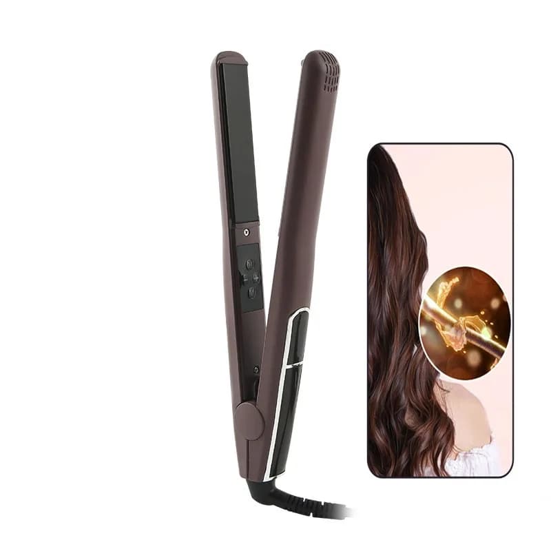 Piastra per capelli arricciacapelli in ferro piatto ceramico 2 in 1 professionale 450 ℉ Applicazione Piastra per capelli