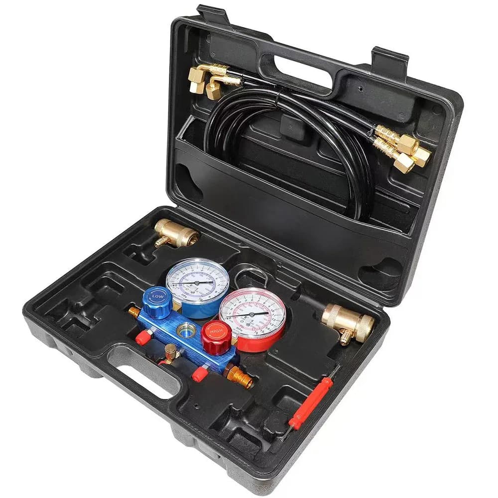 R744 Refrigerant Service Toolkit for Mercedes-Benz Maybach, with High and Low Pressure Couplers, Pressure Gauge and Tube